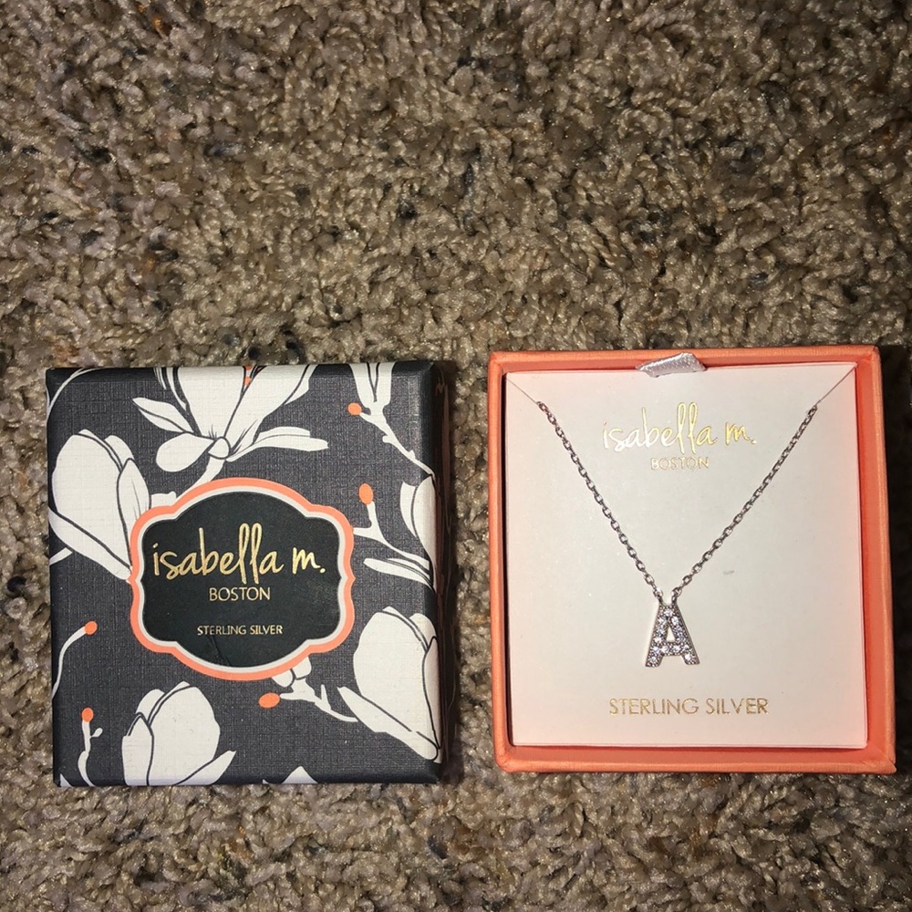 Sterling silver “A” necklace